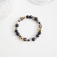 For Strength & Protection Women's Beaded Bracelet with Black Onyx, Lava Stone and Smoky Quartz